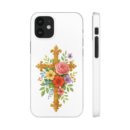 Floral Cross Snap Case for iPhone – Faith in Bloom