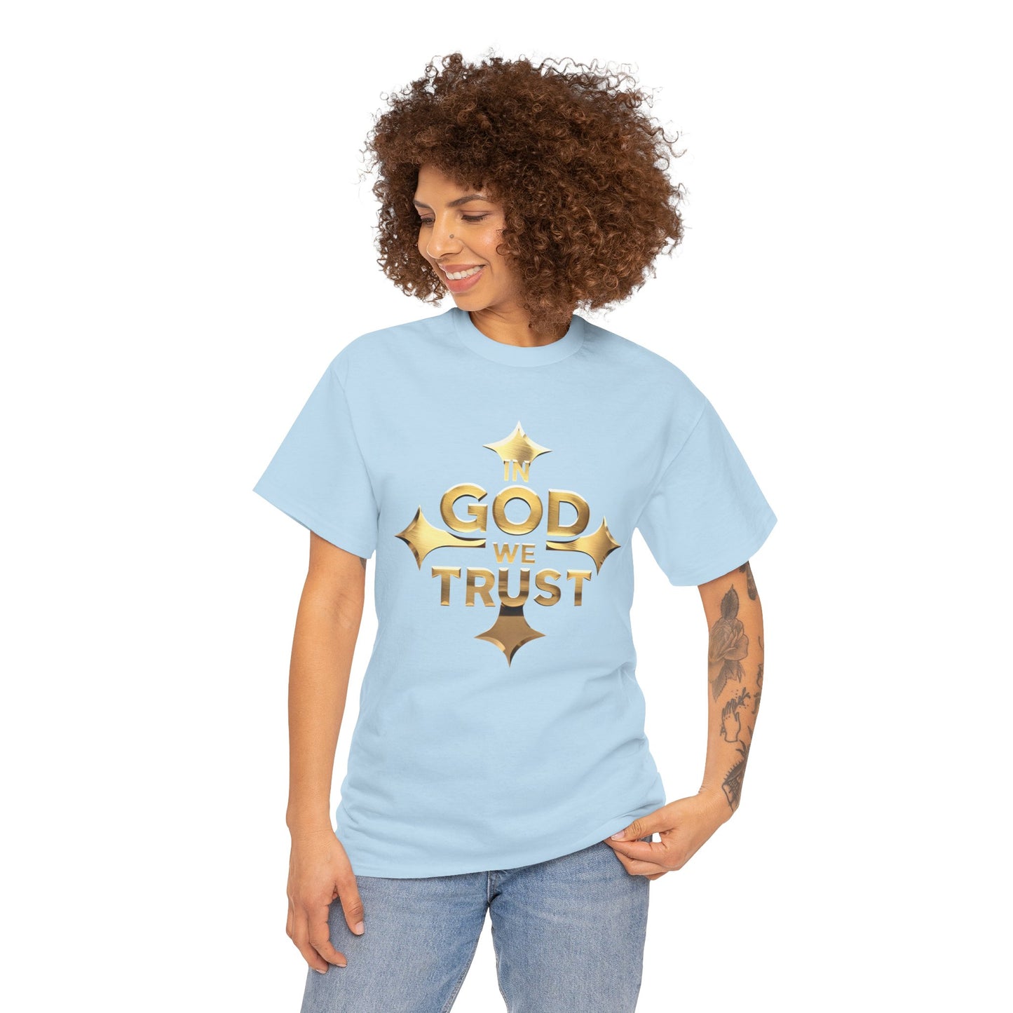 In God We Trust (Gold)- Woman's Christian T-Shirt