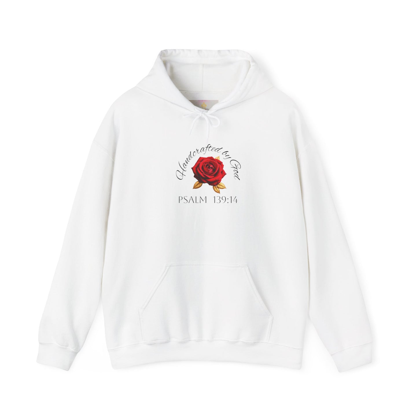 Handcrafted by God Rose Women's Hoodie (Dark Lettering)