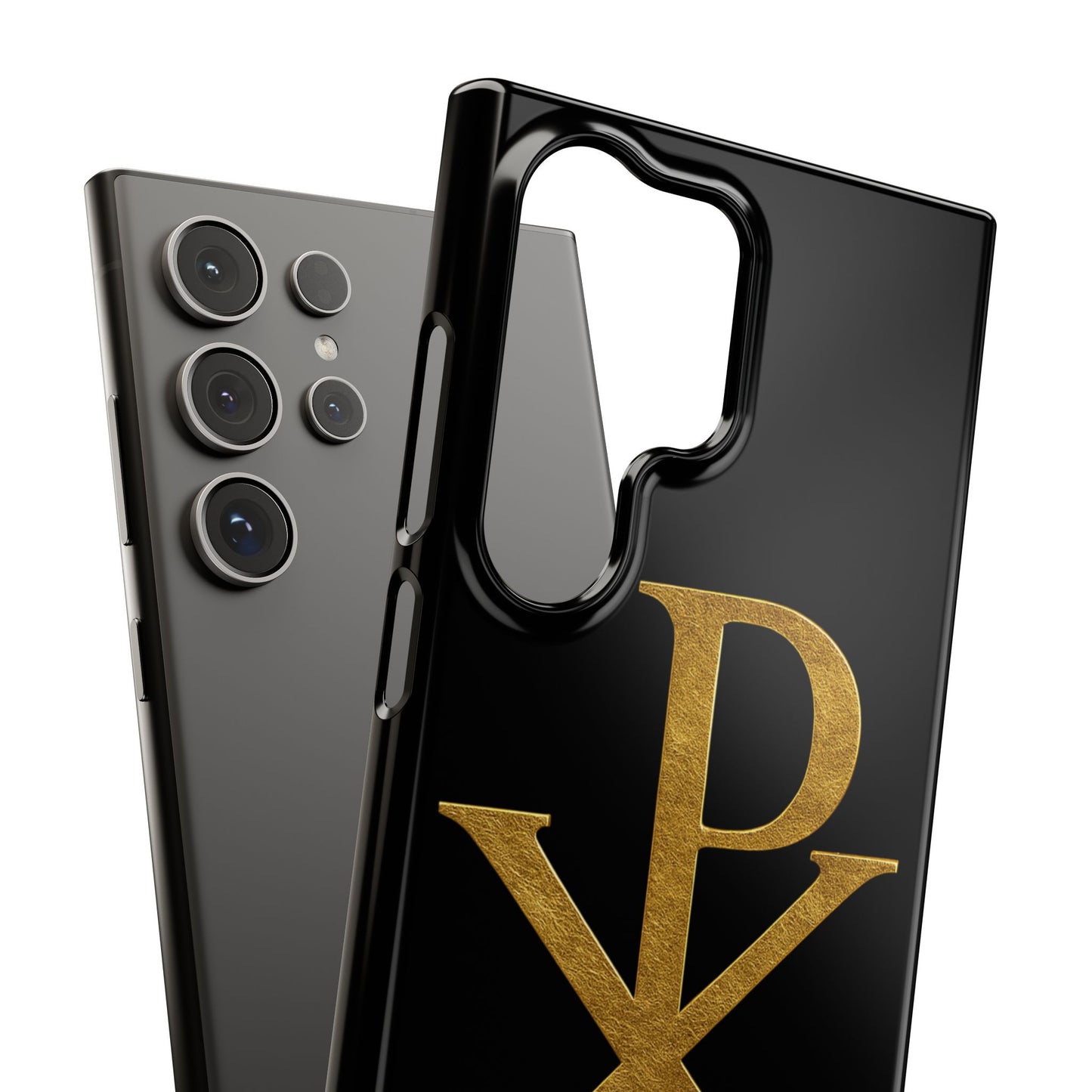 Our Eternal Hope in Christ - Black Chi Rho Snap Case for Samsung