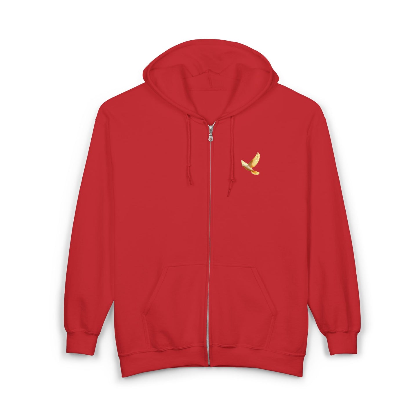 Peaceful Spirit Women's Zip-Up Hoodie with Dove in Flight Design