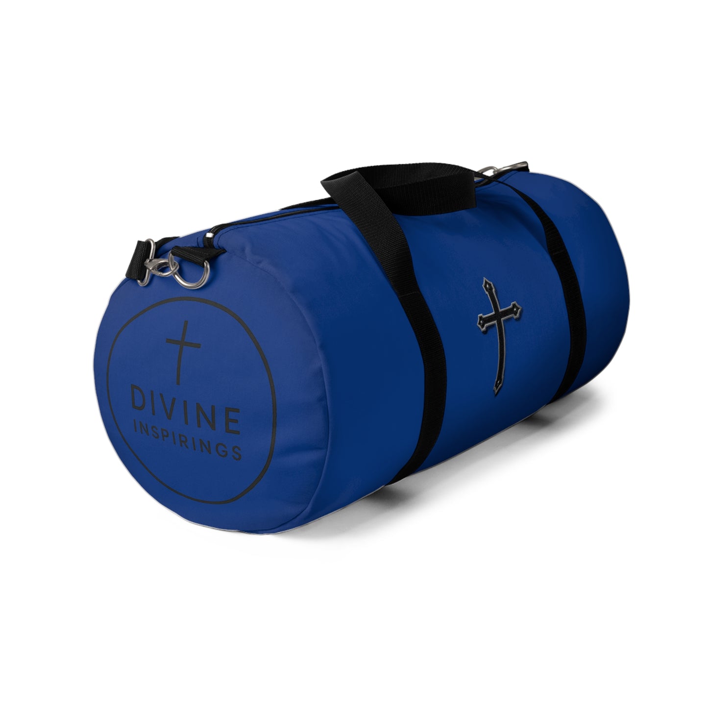 Divine Strength Duffle Bag in Blue – Carry the Cross with Purpose
