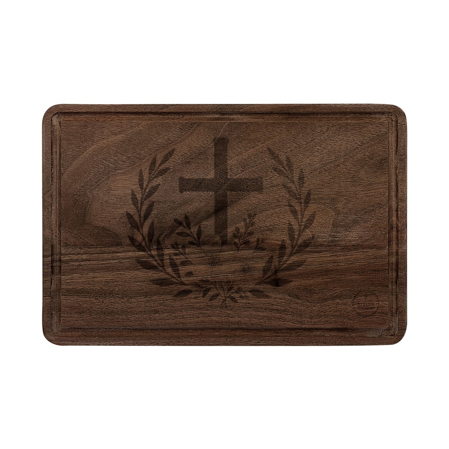 Triumphant Cross — Laurel & Floral Cutting Board