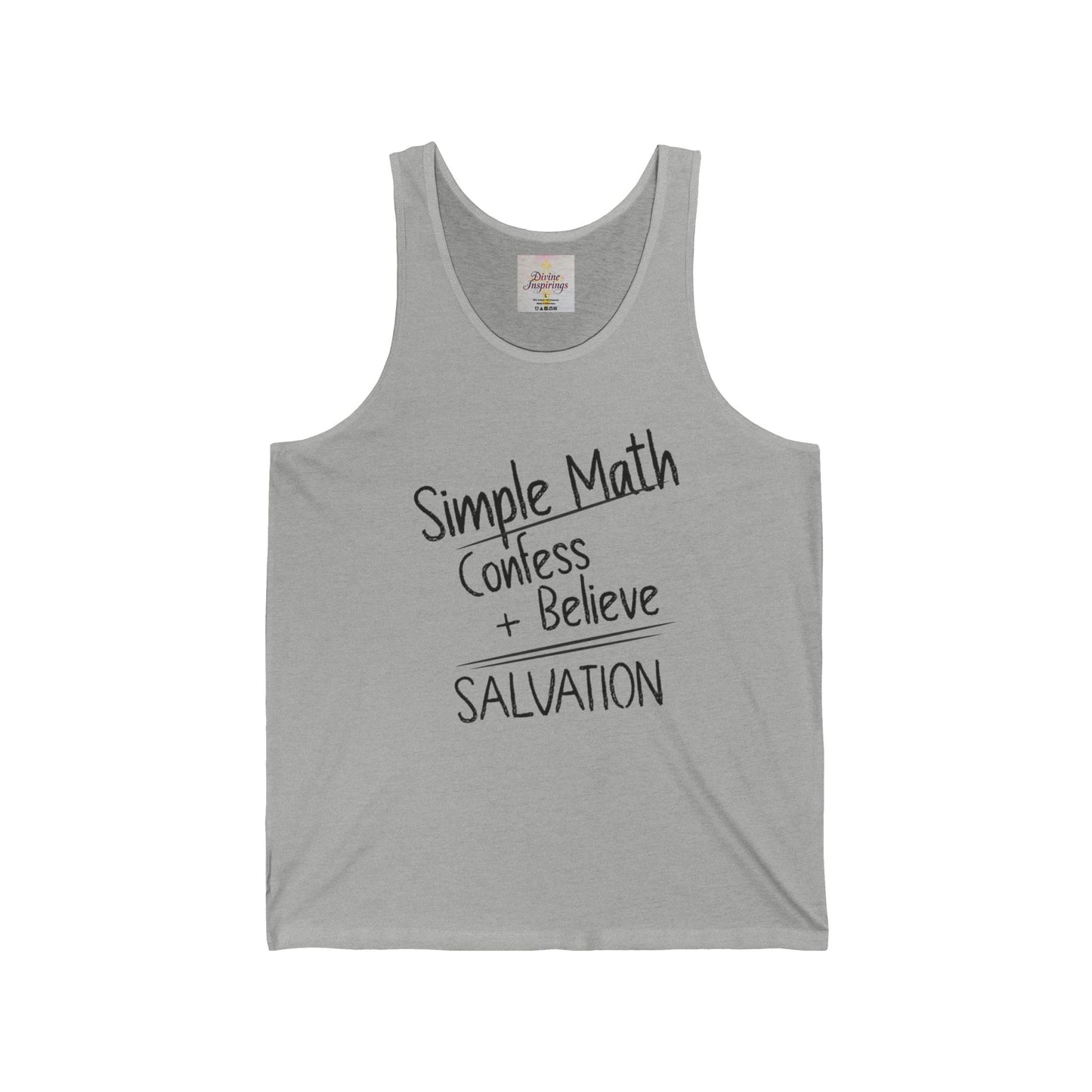 Simple Math Women’s Tank – Bold Faith (Black Chalk)