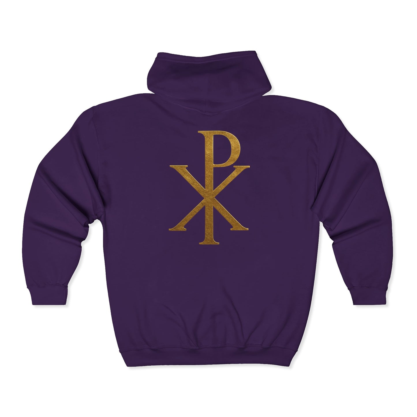 Men’s Chi Rho Zip-Up Hoodie – Comfortable Faith-Inspired Style