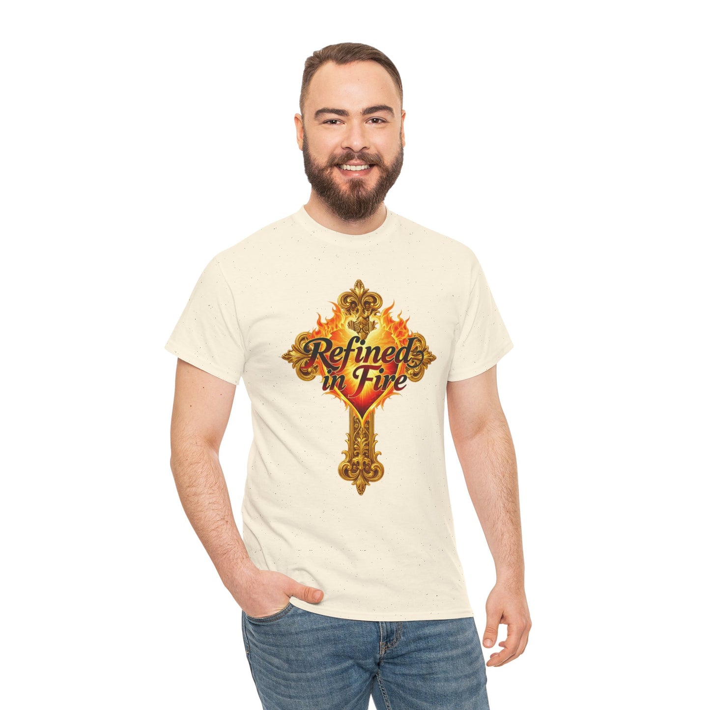 Refined in Fire — Men's Ornate Christian T-Shirt
