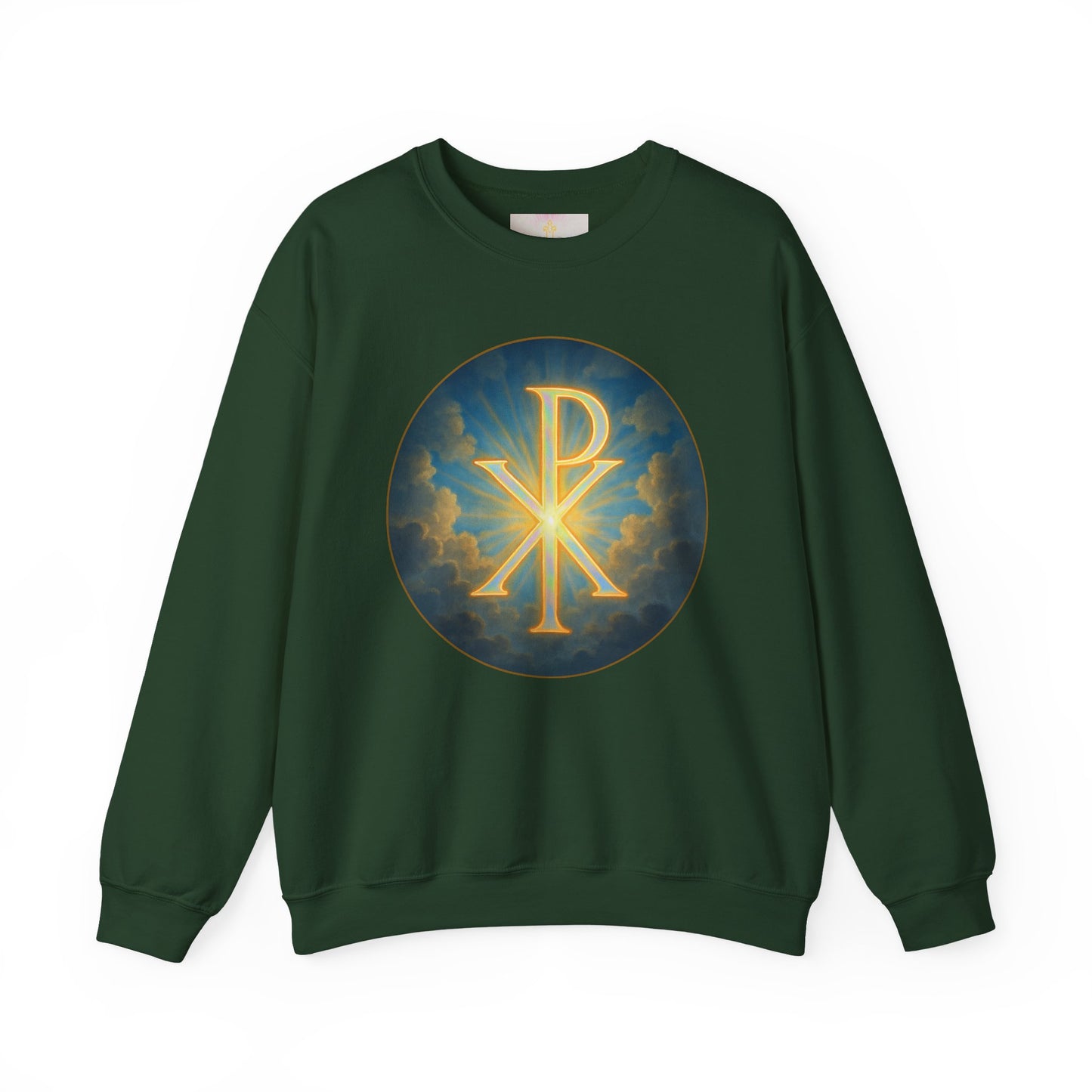 Women’s Christian Sweatshirt with Chi Rho – Classic Faith Symbol Pullover