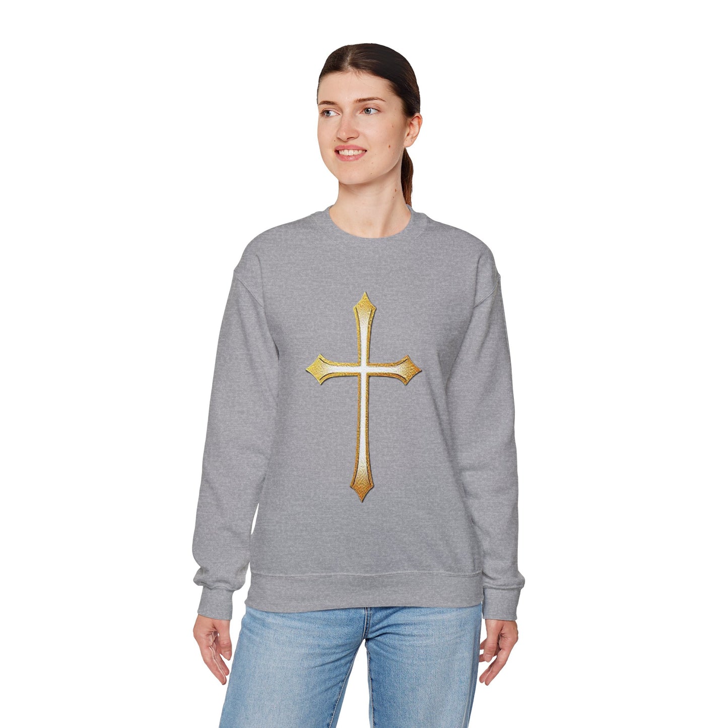 Gold Cross Women’s Christian Sweatshirt