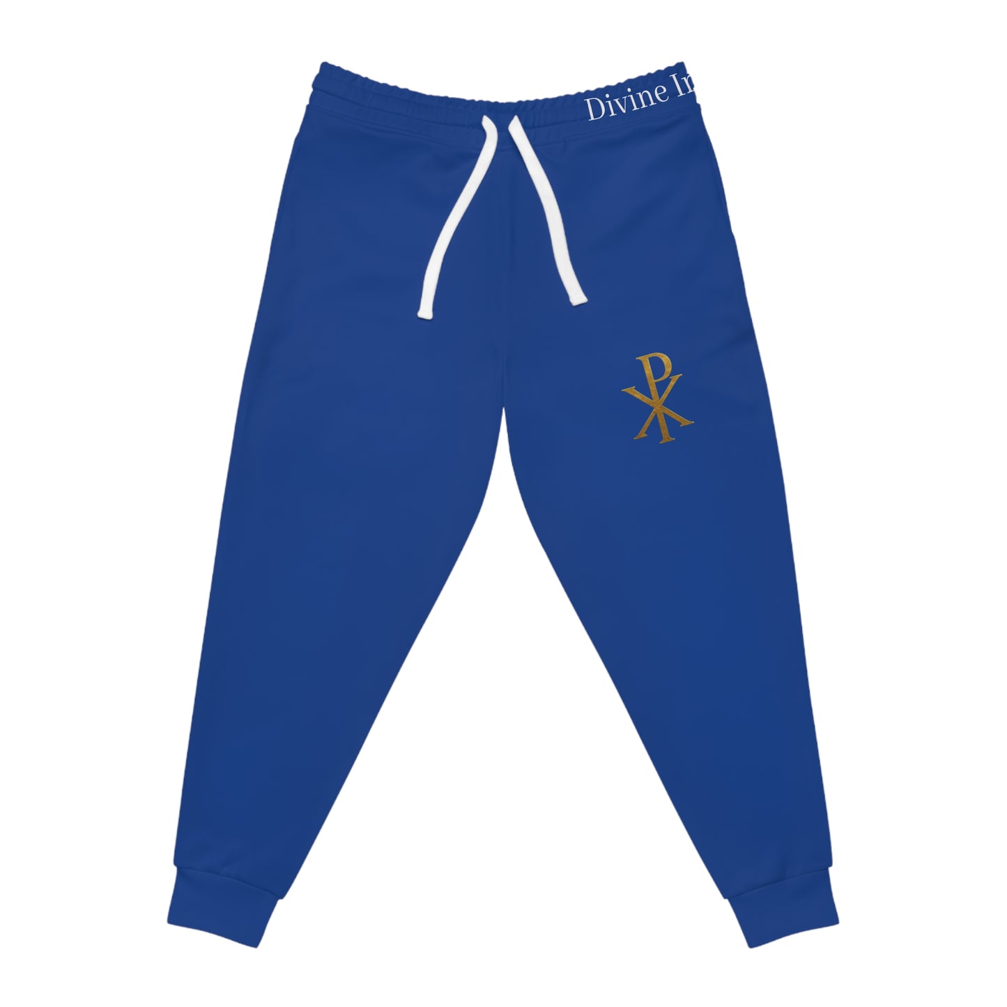 Chi Rho Women’s Christian Sweatpants in Blue – Comfort and Victory in Christ