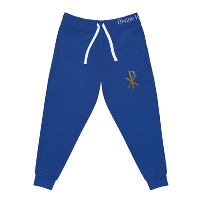 Chi Rho Women’s Christian Sweatpants in Blue – Comfort and Victory in Christ