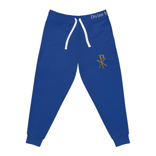 Chi Rho Women’s Christian Sweatpants in Blue – Comfort and Victory in Christ