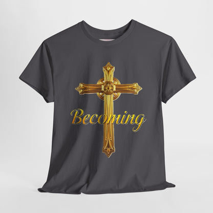 Becoming Men’s Faith Tee – Philippians 1:6 Edition (Light Lettering)