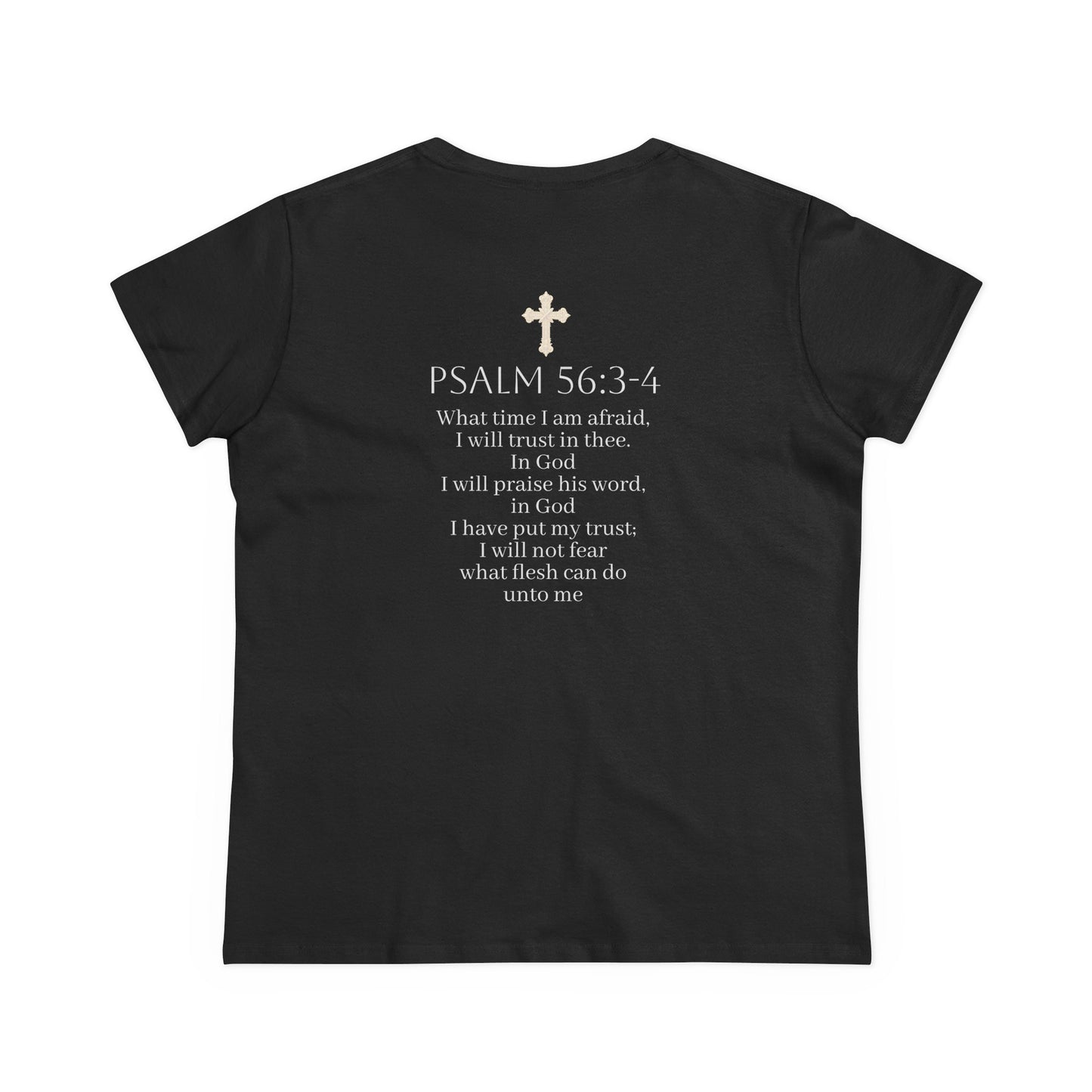 In God We Trust | Women’s Christian Tee with Scripture Back Print