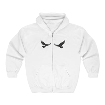 Faithful Watchers” – Cross & Crows Men’s Zip-Up Hoodie