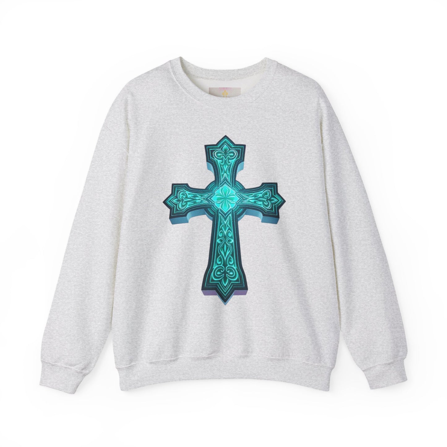 Women’s Radiant Light Sweatshirt – Luminous Cross Design