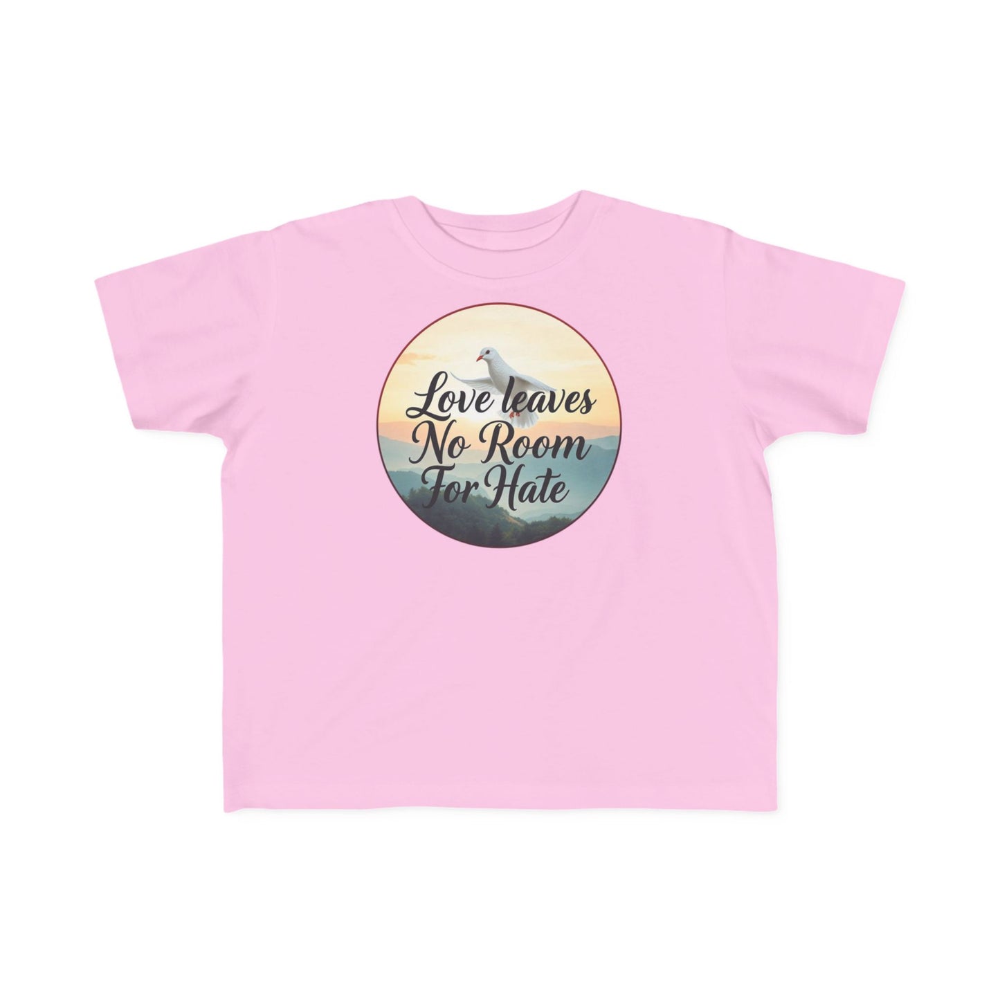 Toddler Girls “Love Leaves No Room for Hate” Faith-Based T-Shirt – Christian Tee