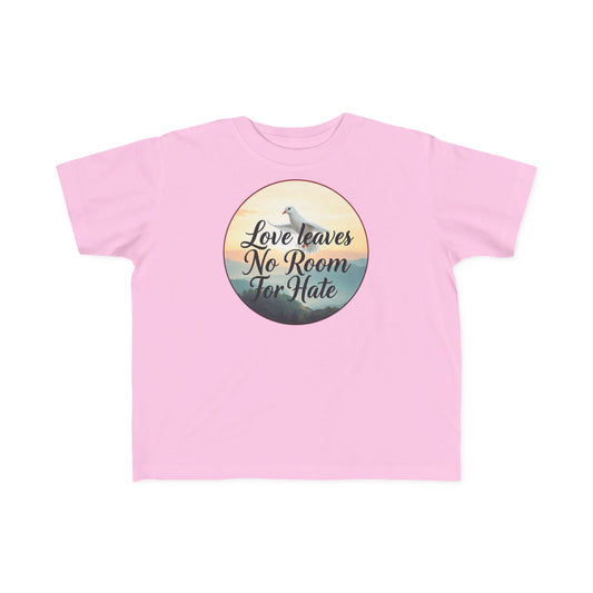 Toddler Girls “Love Leaves No Room for Hate” Faith-Based T-Shirt – Christian Tee