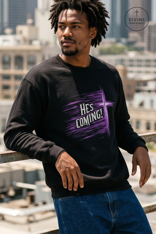 He's Coming – Men’s Christian Sweatshirt