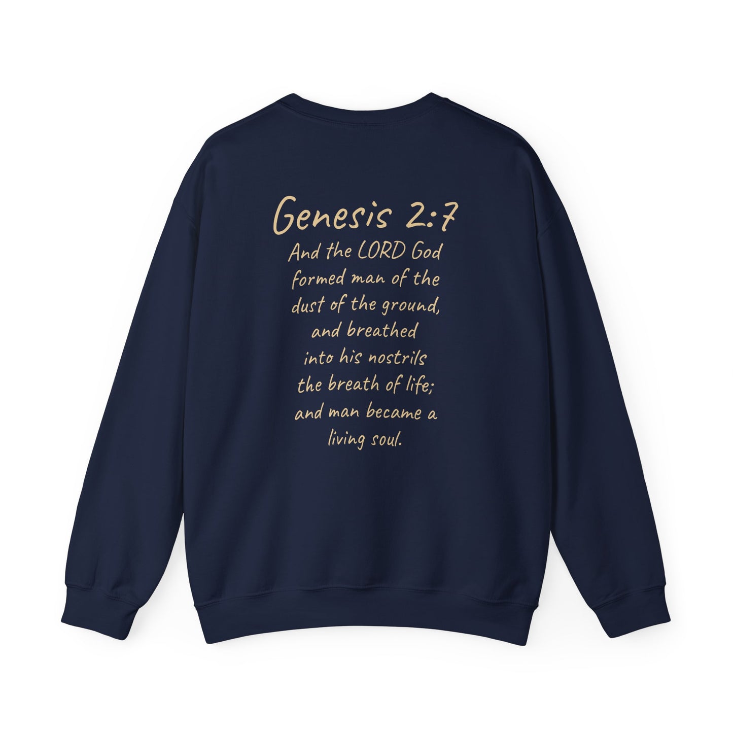 Formed from the Dust (Light Lettering) | Men’s Christian Sweatshirt with Genesis 2:7