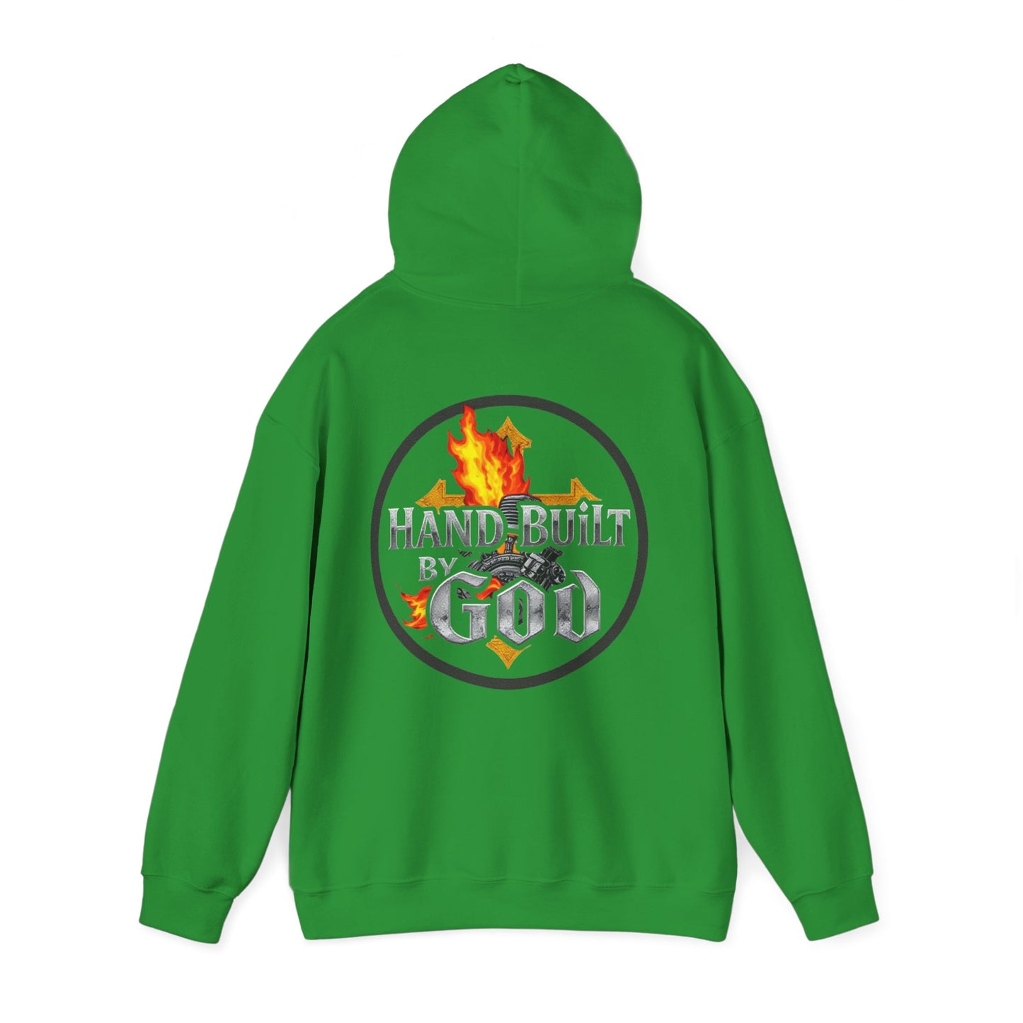 Men’s “Hand Built By God” Christian Hoodie – Bold Faith Identity Pullover
