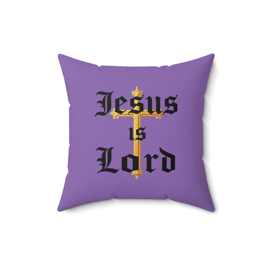King of Kings in Mauve – ‘Jesus is Lord’ Throw Pillow