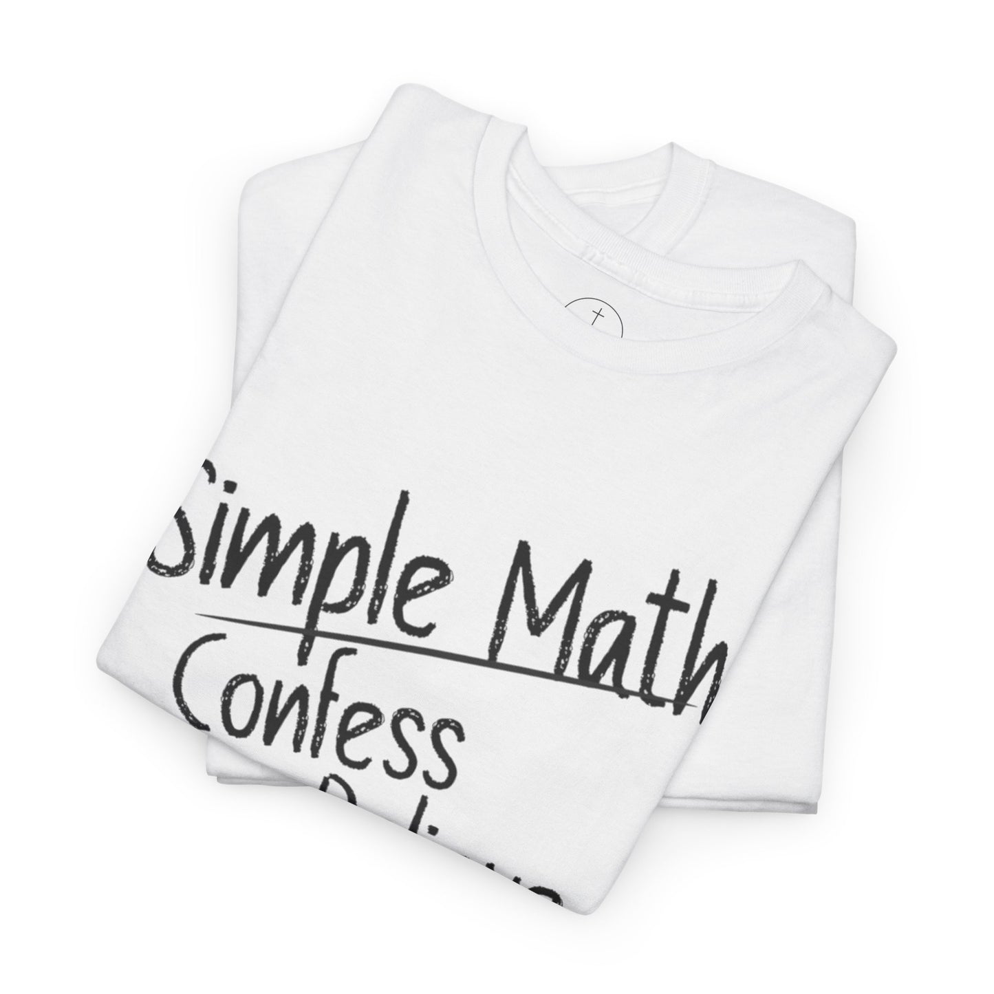 Simple Math of Salvation - Men’s Christian T-Shirt (Black Chalk)