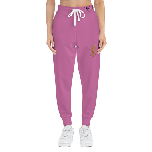 Chi Rho Women’s Christian Sweatpants in Pink – Comfort and Victory in Christ