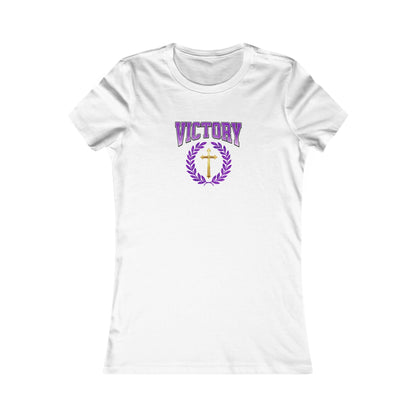 Victory Through Christ Women’s Tee – Bold Faith