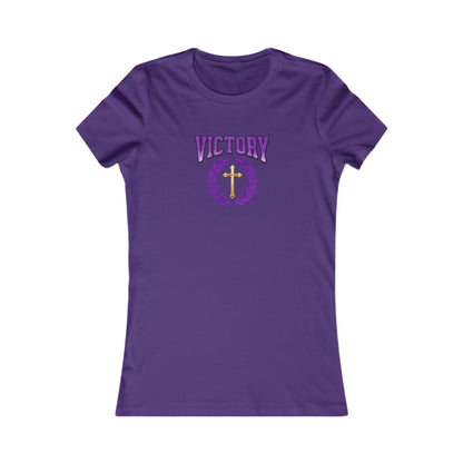 Victory Through Christ Women’s Tee – Bold Faith