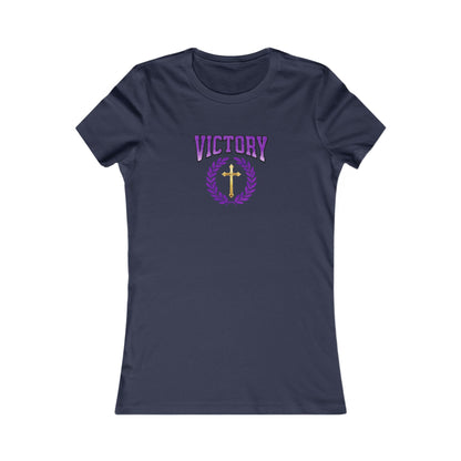 Victory Through Christ Women’s Tee – Bold Faith