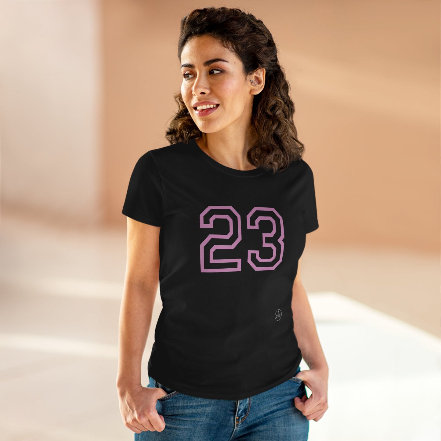 Psalm 23 Women’s Tee – Inspired Sports-Style Shirt (Pink Numbering)