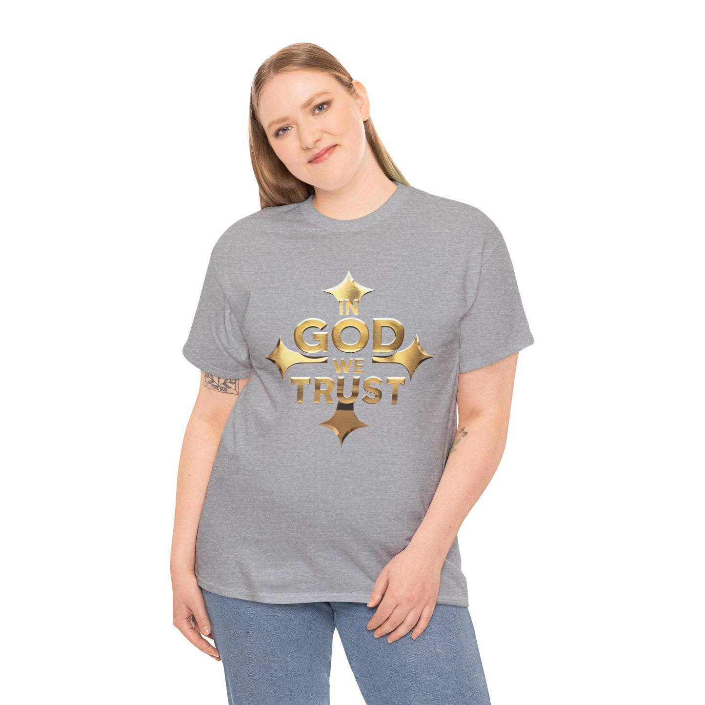 In God We Trust (Gold)- Woman's Christian T-Shirt