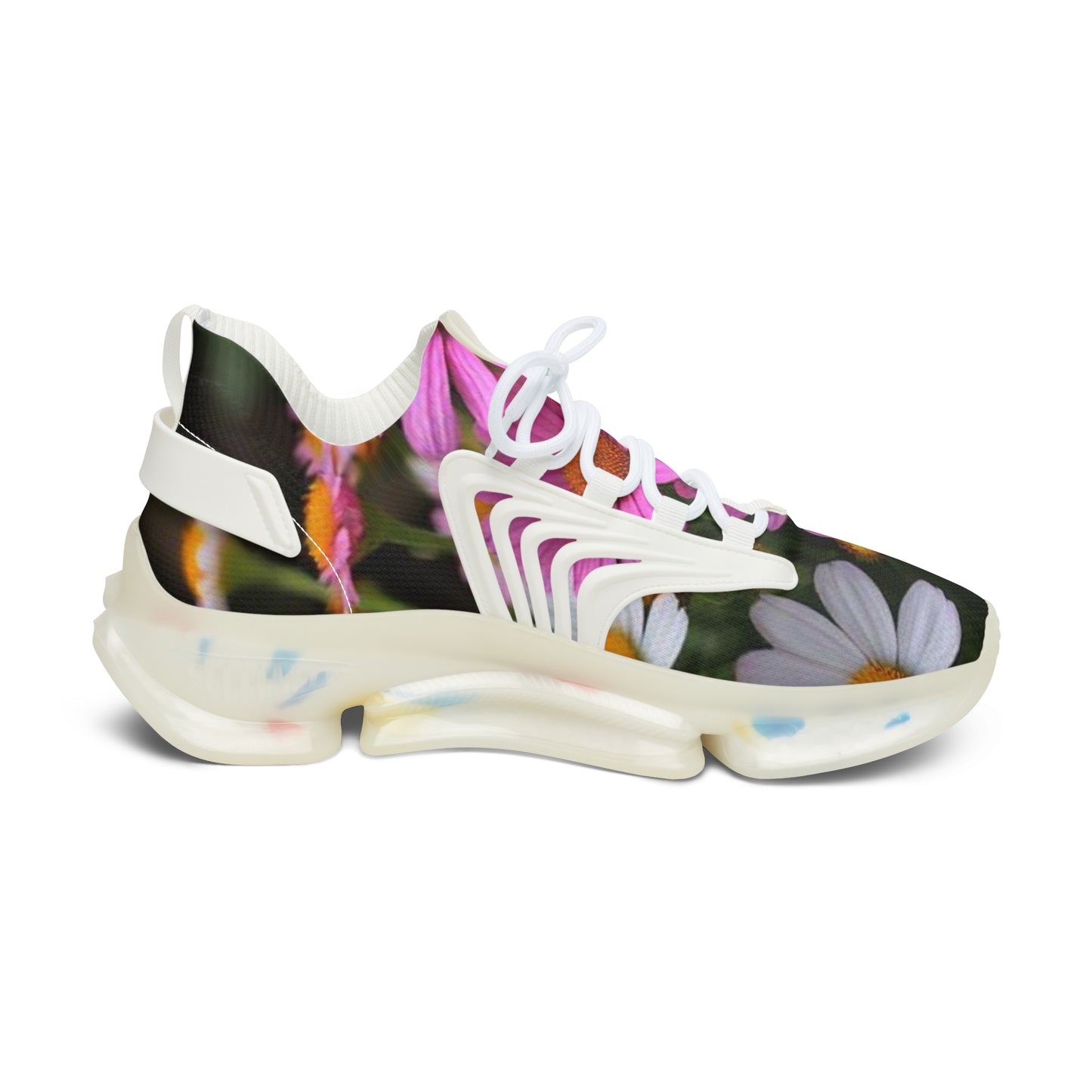 Bloom in Grace – Women’s Floral Print Mesh Sneakers
