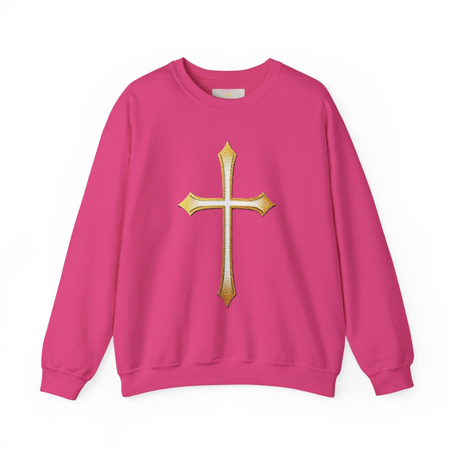 Women’s Gold Cross Sweatshirt – Christian Faith Apparel