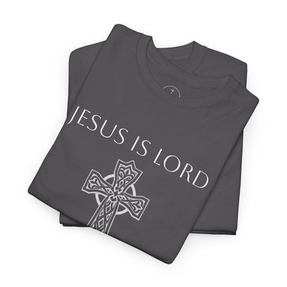 Jesus Is Lord – Men’s Christian Tee (White Lettering)