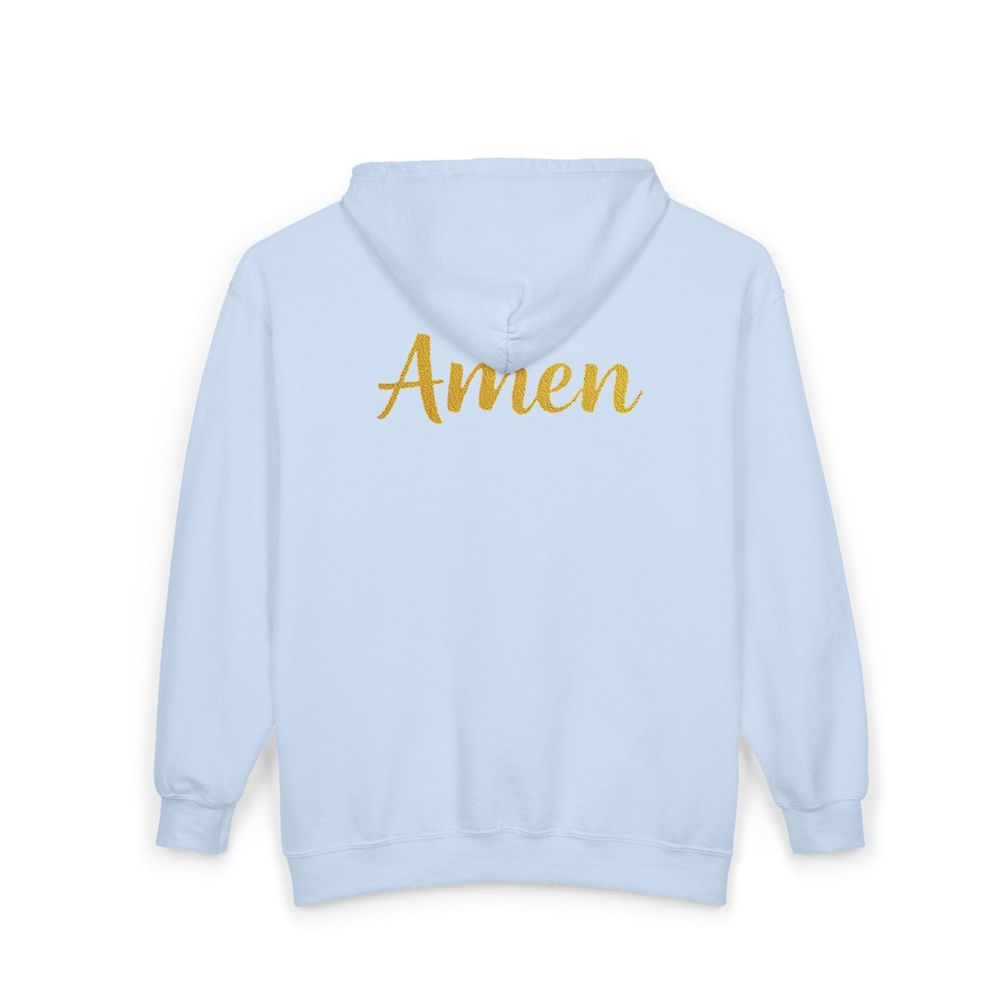 Amen in Motion – Women’s Zip-Up Hoodie (Black Logo)