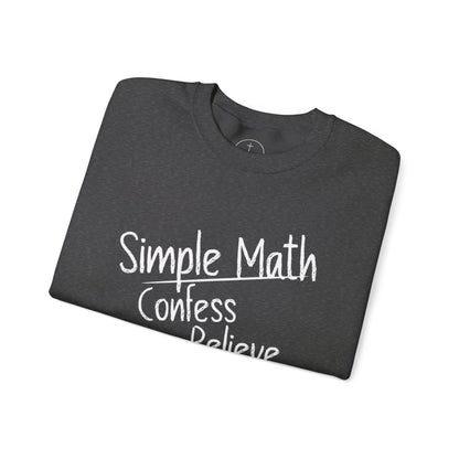 Simple Math - Men’s Christian Sweatshirt (White Chalk)
