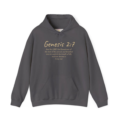Formed from the Dust (Light Lettering) | Men’s Christian Hoodie with Genesis 2:7