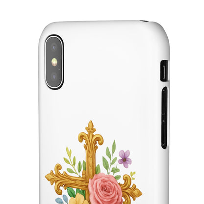 Floral Cross Snap Case for iPhone – Faith in Bloom