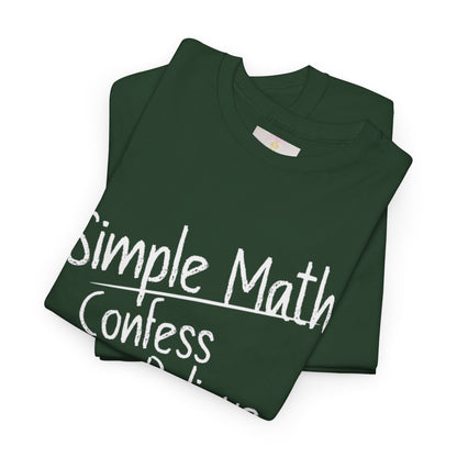 Simple Math of Salvation Women’s Christian T-Shirt (White Chalk)