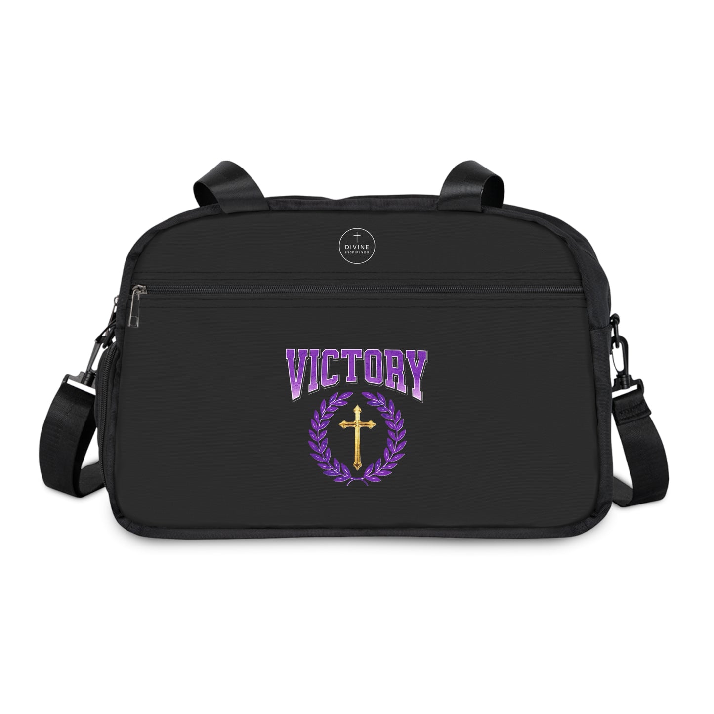 Strength & Victory in Black – Fitness Bag