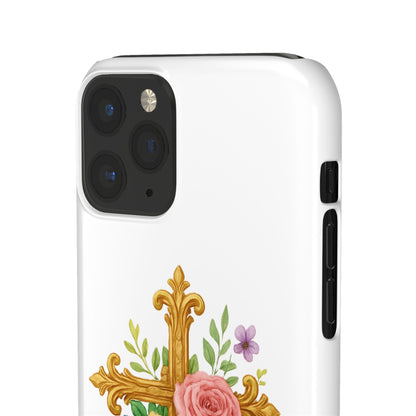 Floral Cross Snap Case for iPhone – Faith in Bloom