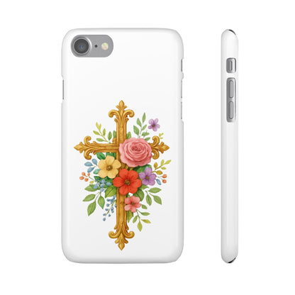 Floral Cross Snap Case for iPhone – Faith in Bloom