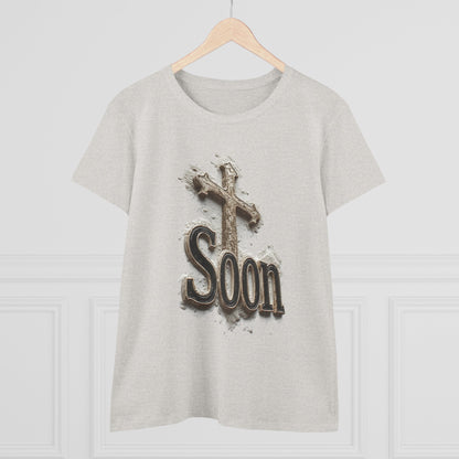 Christian Women’s T-Shirt – Soon Cross Tee