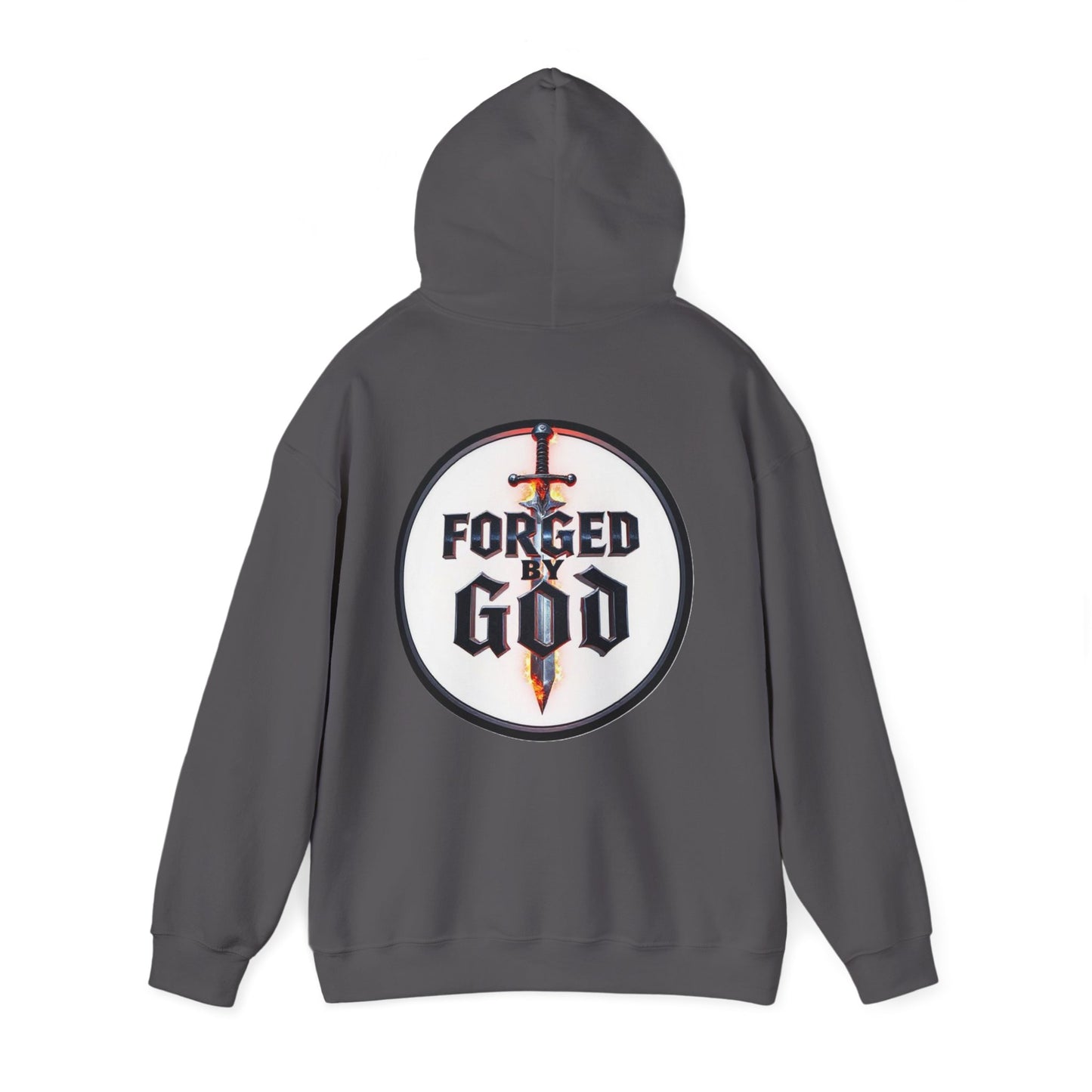 Forged by God Men’s Christian Hoodie – Strength & Faith Sweatshirt