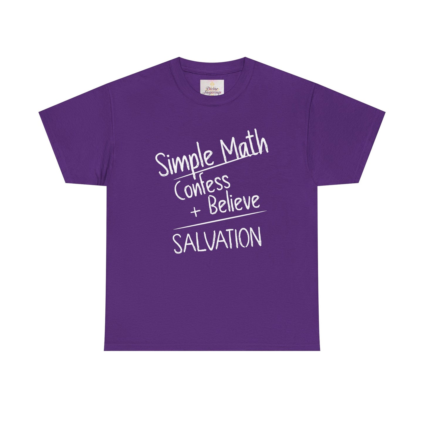 Simple Math of Salvation Women’s Christian T-Shirt (White Chalk)
