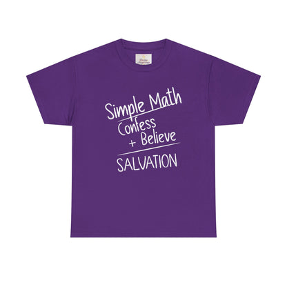 Simple Math of Salvation Women’s Christian T-Shirt (White Chalk)
