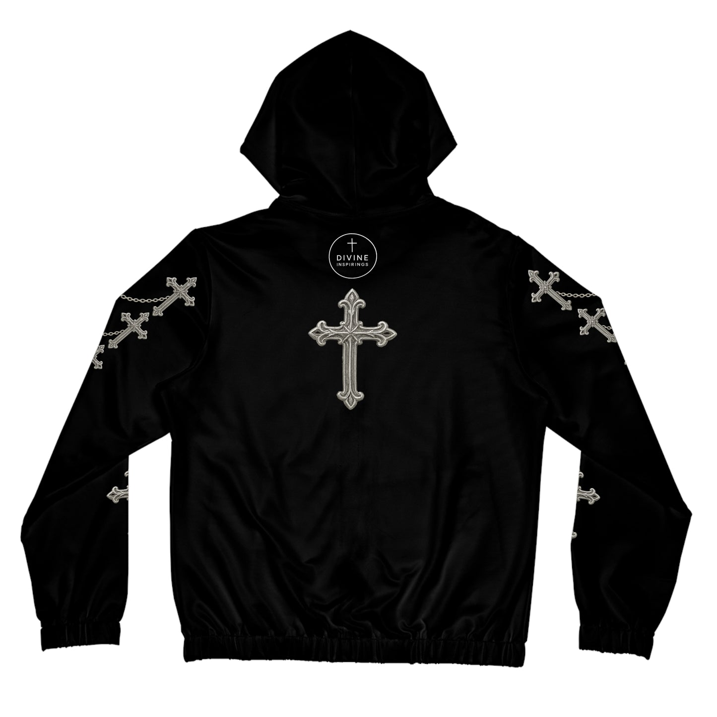 Silver Sanctuary Zip-Up Hoodie in Black - Christian Apparel