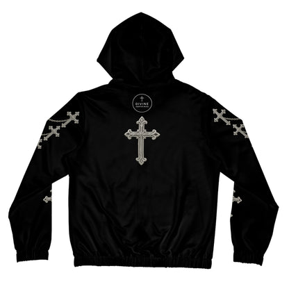 Silver Sanctuary Zip-Up Hoodie in Black - Christian Apparel