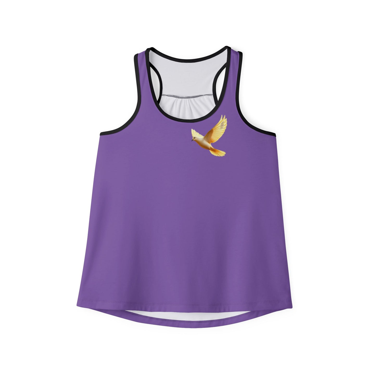 Golden Dove Women’s Christian Tank Top in Purple – Spirit of Peace and Power